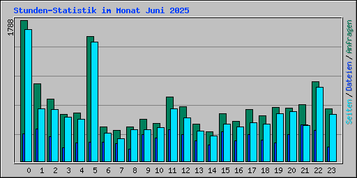 Stunden-Statistik im Monat Juni 2025