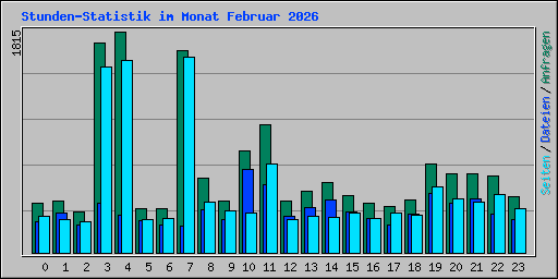 Stunden-Statistik im Monat Februar 2026