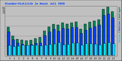 Stunden-Statistik im Monat Juli 2020