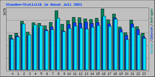 Stunden-Statistik im Monat Juli 2021