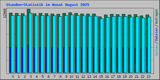 Stunden-Statistik im Monat August 2025
