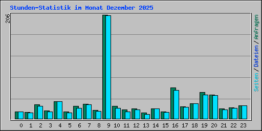 Stunden-Statistik im Monat Dezember 2025