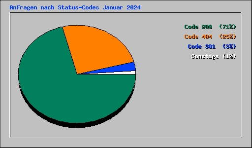 Anfragen nach Status-Codes Januar 2024