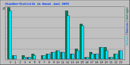 Stunden-Statistik im Monat Juni 2025