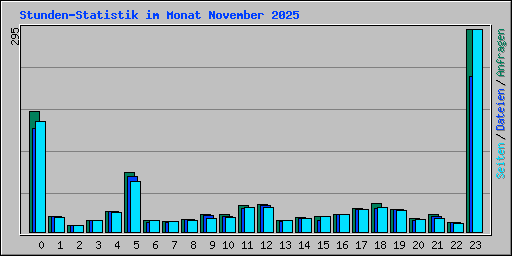 Stunden-Statistik im Monat November 2025
