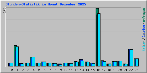 Stunden-Statistik im Monat Dezember 2025